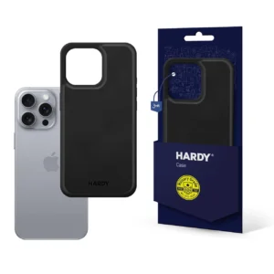3mk Hardy Apple Silky Leather MagCase for Apple iPhone 16 Pro Max - Blackeng