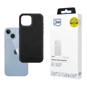3mk Hardy Apple Silky Leather MagCase for Apple iPhone 14 - Blackeng