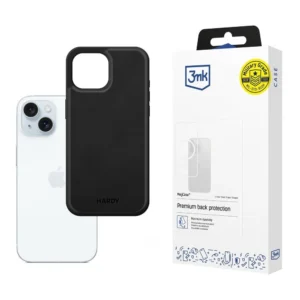 3mk Hardy Apple Silky Leather MagCase for Apple iPhone 15 - Blackeng