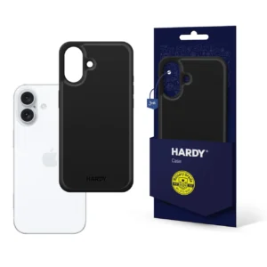 3mk Hardy Apple Silky Leather MagCase for Apple iPhone 16 - Blackeng