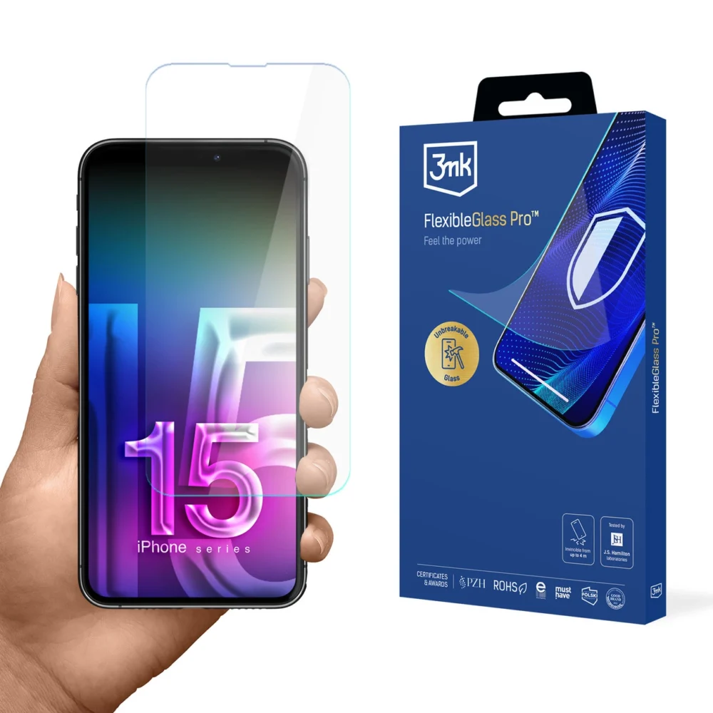 Hybrid glass 3mk FlexibleGlass Pro for Apple iPhone 15 Proeng