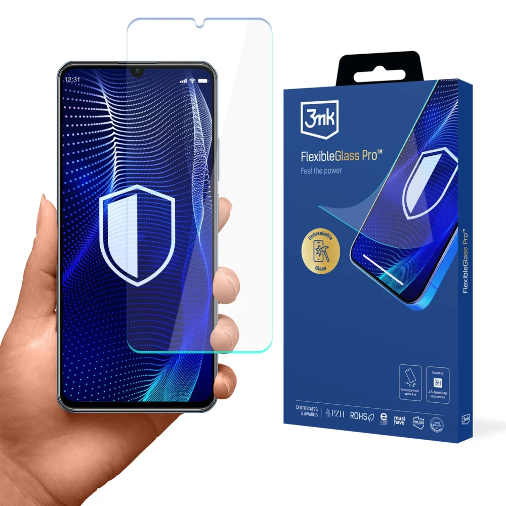 Hybrid glass 3mk FlexibleGlass Pro on Realme C63eng