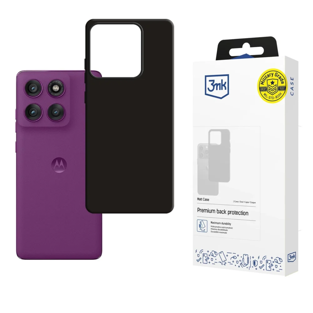 3mk Matt Case for Motorola Edge 60 Pro - Matte Blackeng