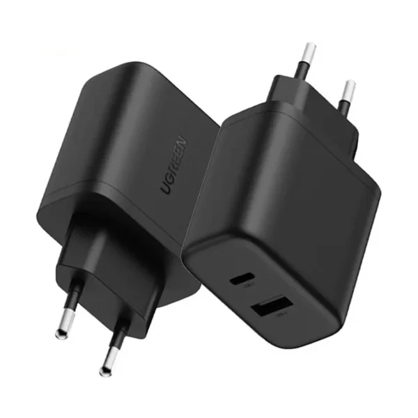 Ugreen X227 20W GaN Wall Charger 1x USB-A 1x USB-C - Blackeng