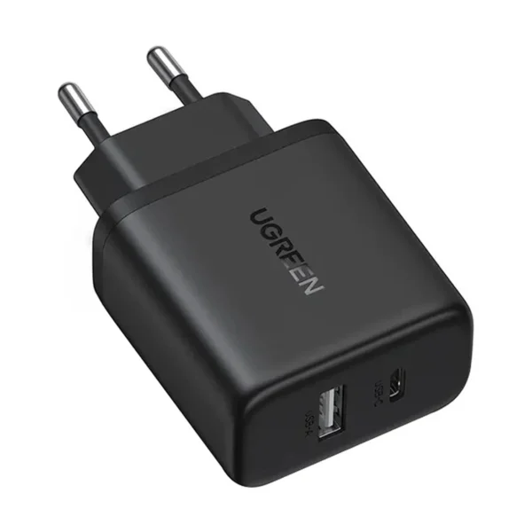 Ugreen X227 20W GaN Wall Charger 1x USB-A 1x USB-C - Blackeng