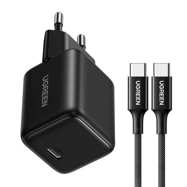 Ugreen X513 30W GaN Wall Charger 1x USB-C + 1m USB-C Cable - Blackeng