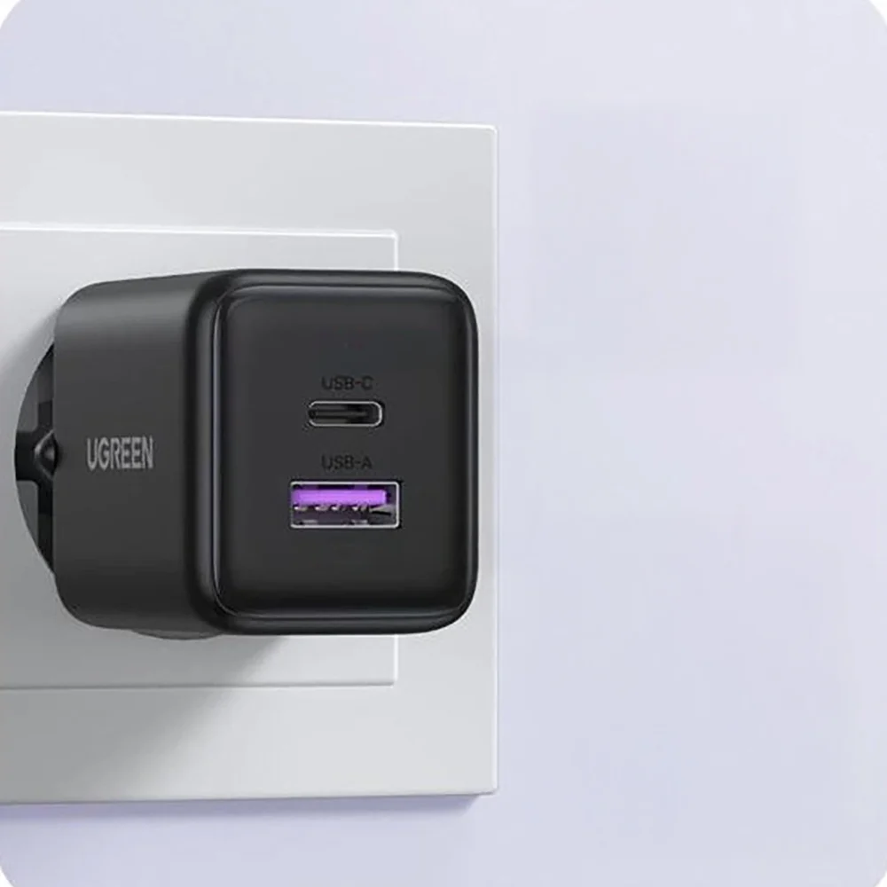 Ugreen X516 30W GaN Wall Charger 1x USB-A 1x USB-C - Grayeng