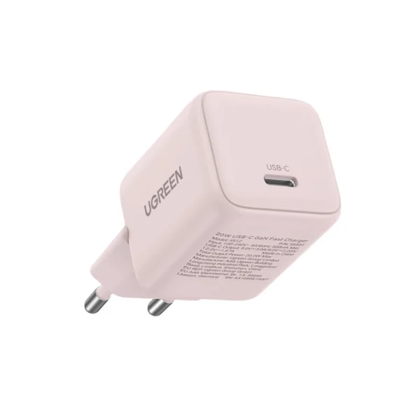 Ugreen X512 20W GaN 1x USB-C Wall Charger - Pinkeng