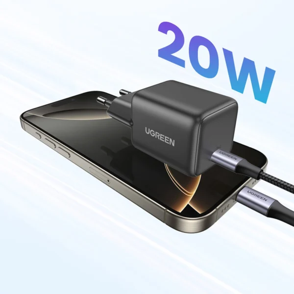 Ugreen X512 20W GaN 1x USB-C Wall Charger - Grayeng