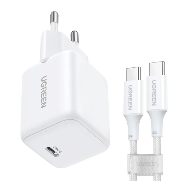 Ugreen X513 30W GaN Wall Charger 1x USB-C + 1m USB-C Cable - Whiteeng