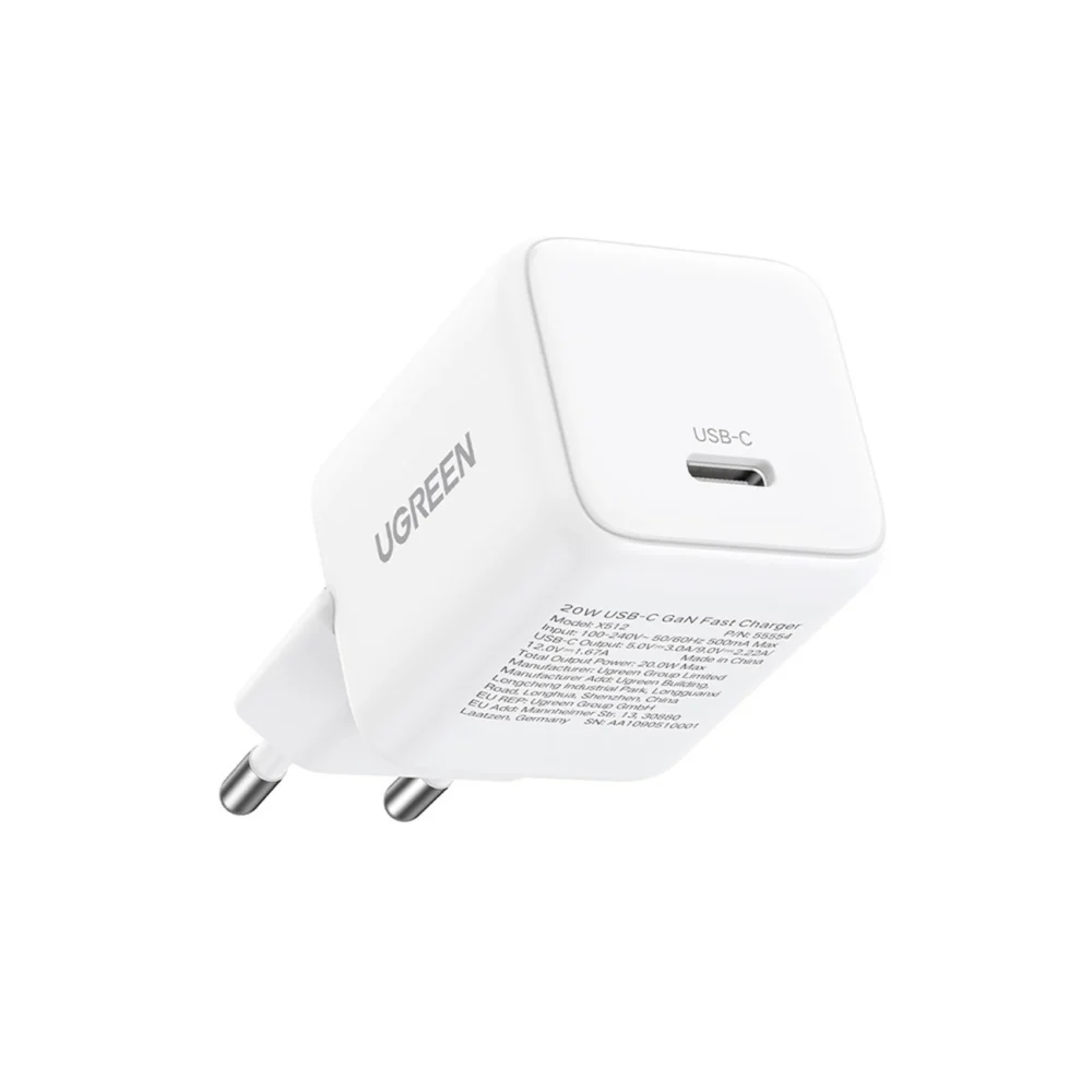 Ugreen X513 30W GaN Wall Charger 1x USB-C + 1m USB-C Cable - Whiteeng