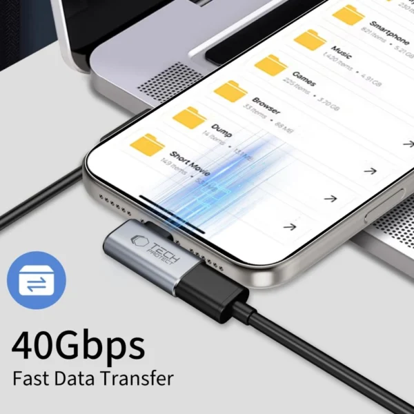 Tech-Protect Ultraboost AA01 USB-C Angled Adapter - Grayeng