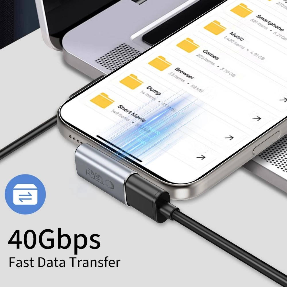 Tech-Protect Ultraboost AA03 USB-C Angled Adapter - Grayeng