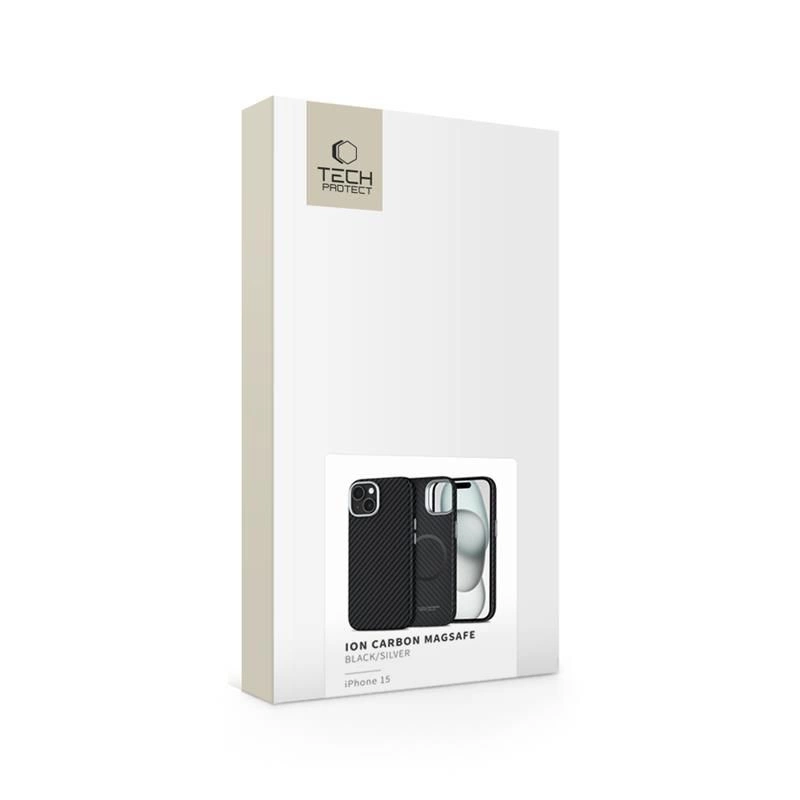 Tech-Protect Ion Carbon MagSafe Case for iPhone 15 - Blackeng
