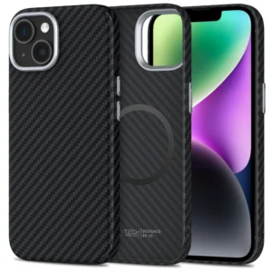 Tech-Protect Ion Carbon MagSafe Case for iPhone 14 - Blackeng