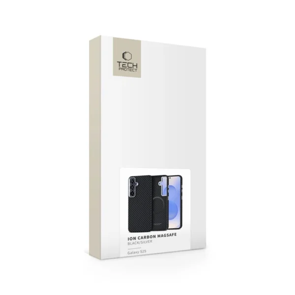 Tech-Protect Ion Carbon MagSafe Case for Samsung Galaxy S25 - Blackeng