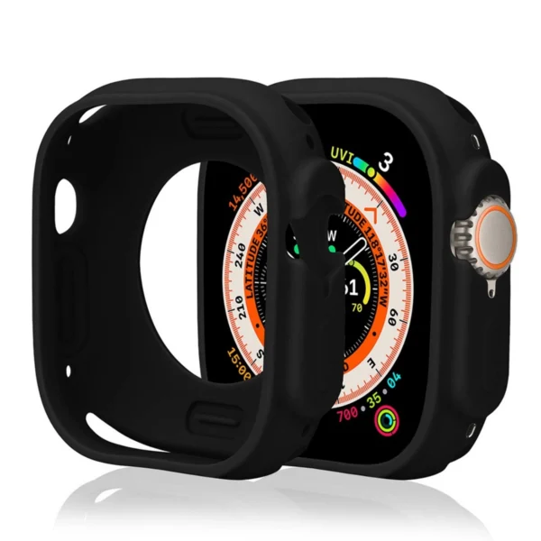 Silicone Watch Case for Apple Watch 40 mm (Series 4/5/6/SE) - blackeng