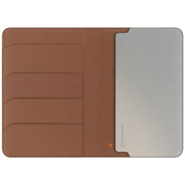 Etui na paszport UNIQ Belmont z Apple    Find My blokada RFID karmelowy beżowypol