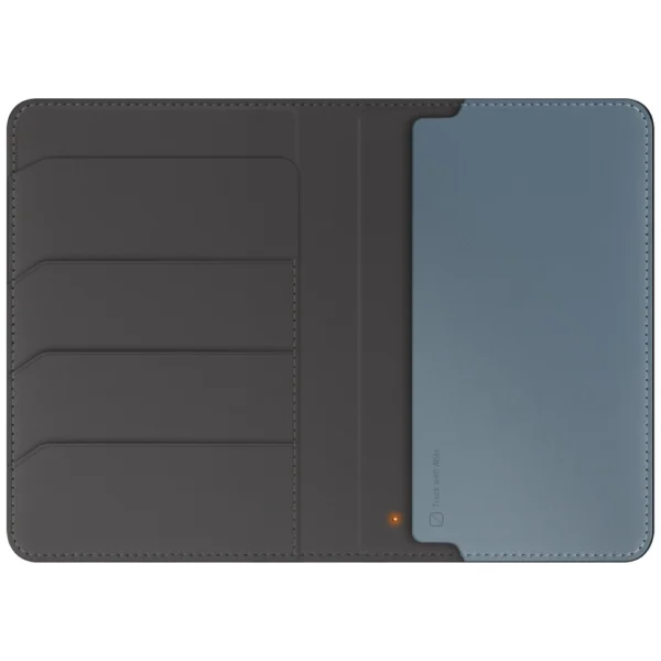 Etui na paszport UNIQ Belmont z Apple    Find My blokada RFID szaro niebieskipol