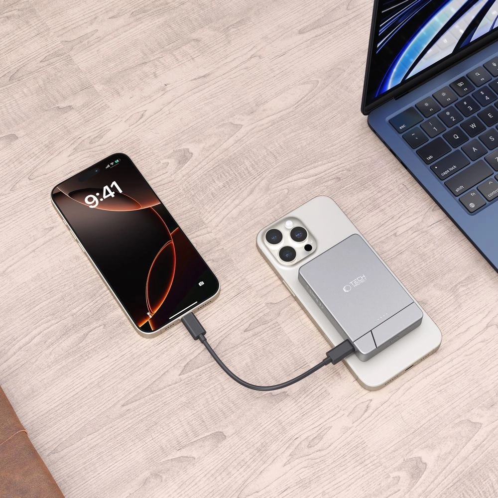 Powerbank Tech-Protect PB14 LifeMag MagSafe 5000 mAh - grayeng