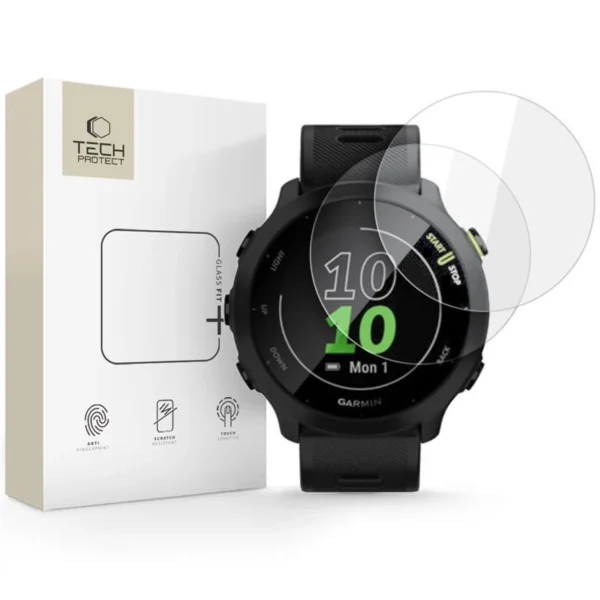 Tech-Protect Glass Fit+ 2-pack tempered glass for Garmin Forerunner 55 - cleareng