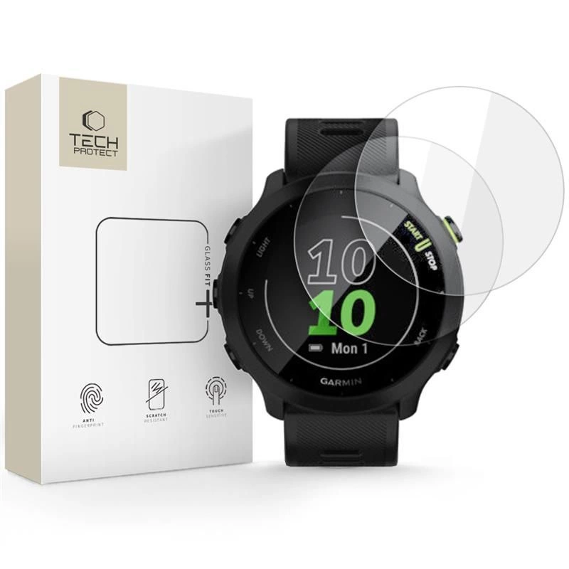 Tech-Protect Glass Fit+ 2-pack tempered glass for Garmin Forerunner 55 - cleareng