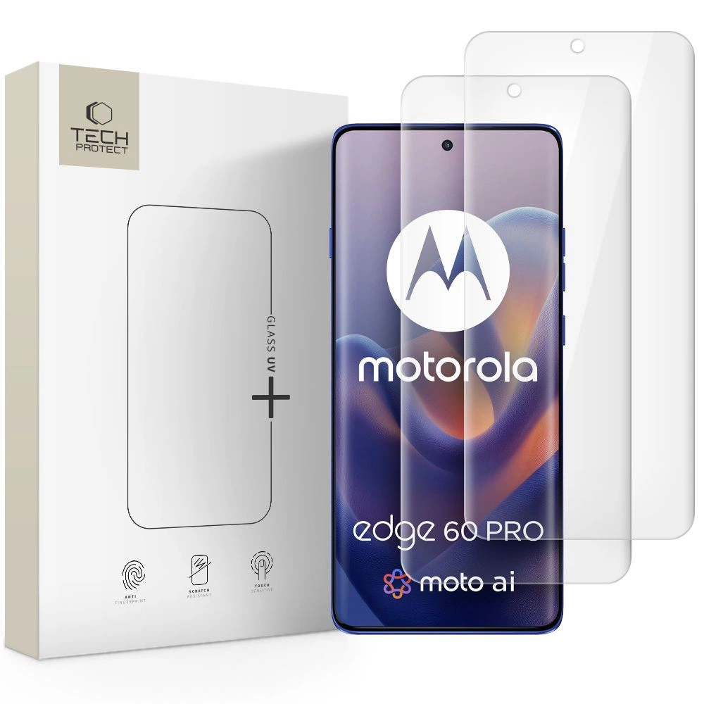 Tech-Protect Glass UV+ 2-pack tempered glass Motorola Edge 60 Pro - transparenteng