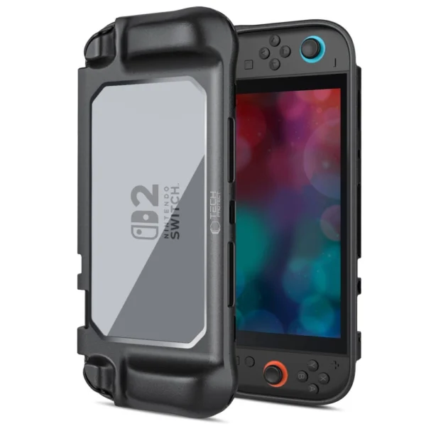 Tech-Protect MagMat Case for Nintendo Switch 2 - Black and Transparenteng