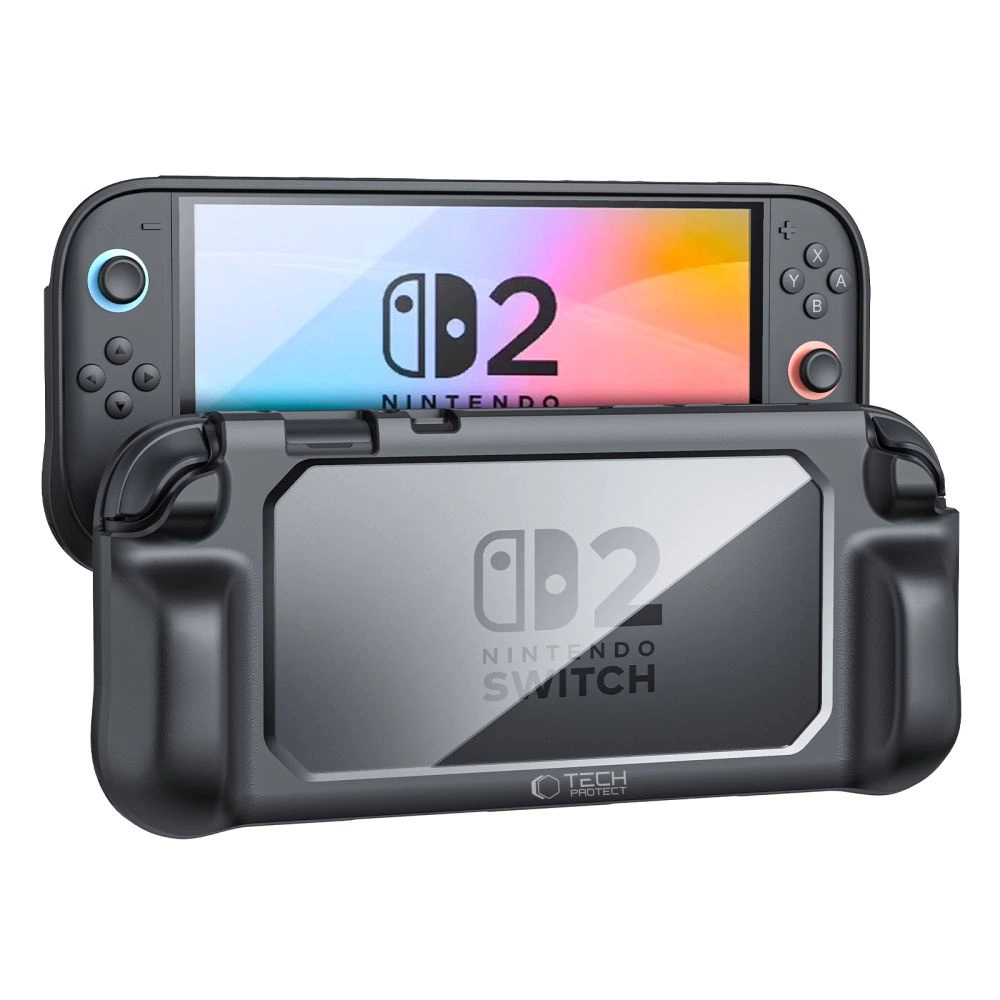 Tech-Protect MagMat Case for Nintendo Switch 2 - Black and Transparenteng