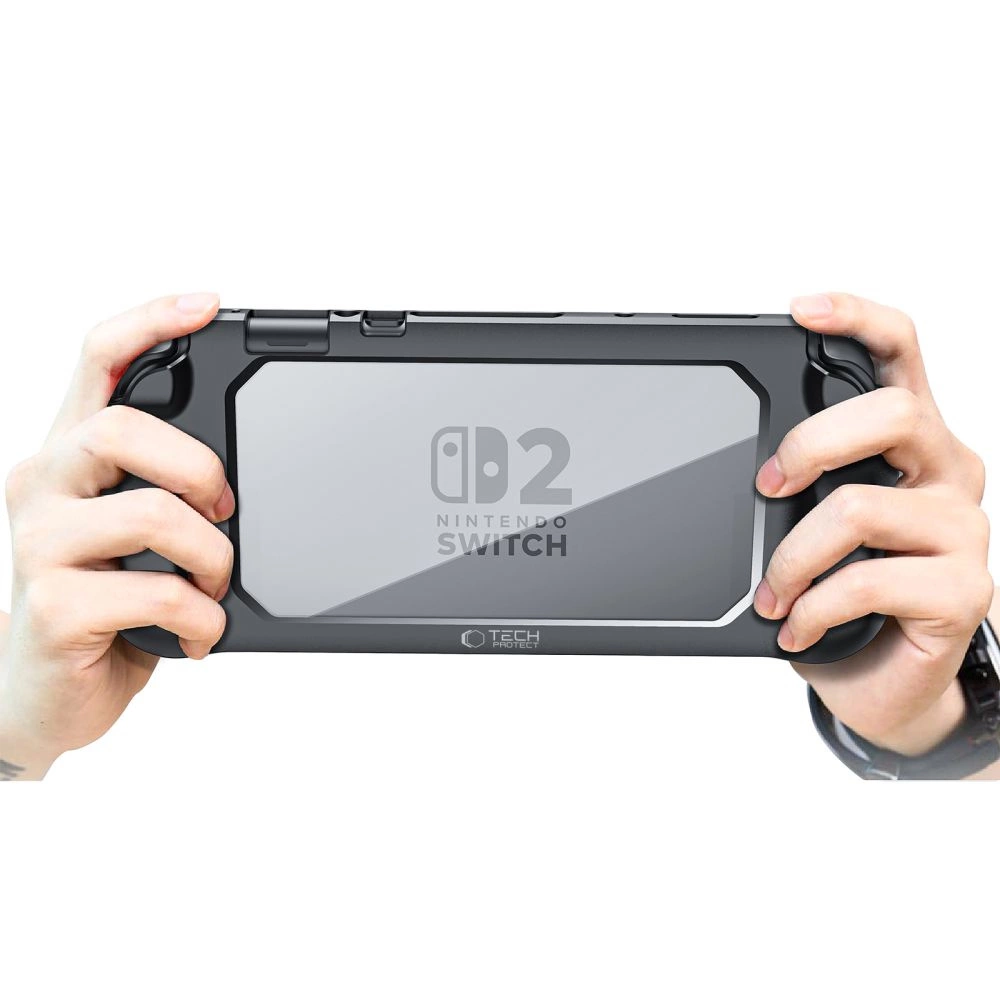 Tech-Protect MagMat Case for Nintendo Switch 2 - Black and Transparenteng
