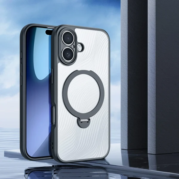 Dux Ducis Aimo Mag Case with Magnetic Ring and Stand for iPhone 17 – Blackeng