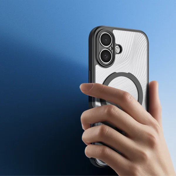Dux Ducis Aimo Mag Case with Magnetic Ring and Stand for iPhone 17 – Blackeng