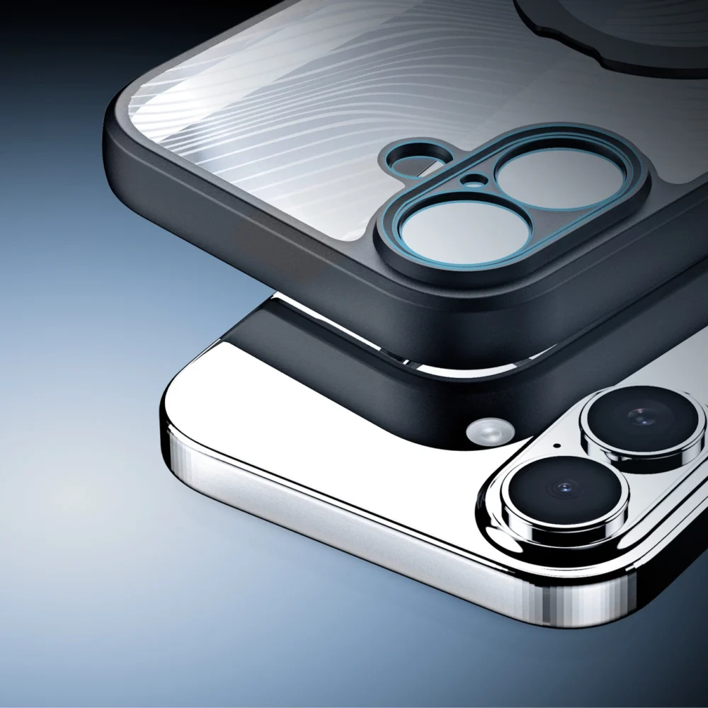 Dux Ducis Aimo Mag Case with Magnetic Ring and Stand for iPhone 17 – Blackeng