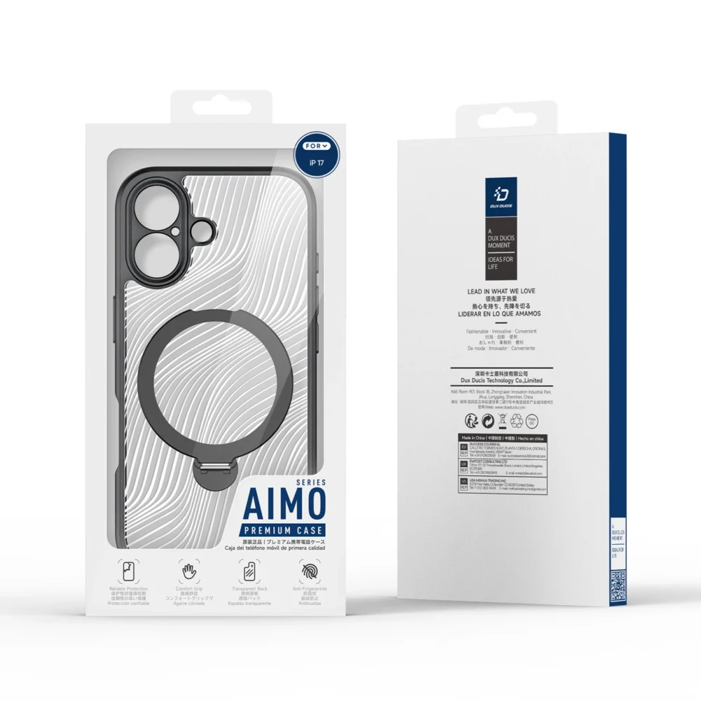 Dux Ducis Aimo Mag Case with Magnetic Ring and Stand for iPhone 17 – Blackeng