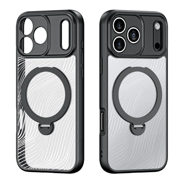 Dux Ducis Aimo Mag Case with Magnetic Ring and Stand for iPhone 17 Pro – Blackeng