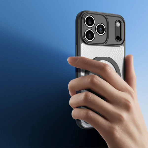 Dux Ducis Aimo Mag Case with Magnetic Ring and Stand for iPhone 17 Pro – Blackeng