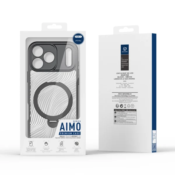 Dux Ducis Aimo Mag Case with Magnetic Ring and Stand for iPhone 17 Pro – Blackeng