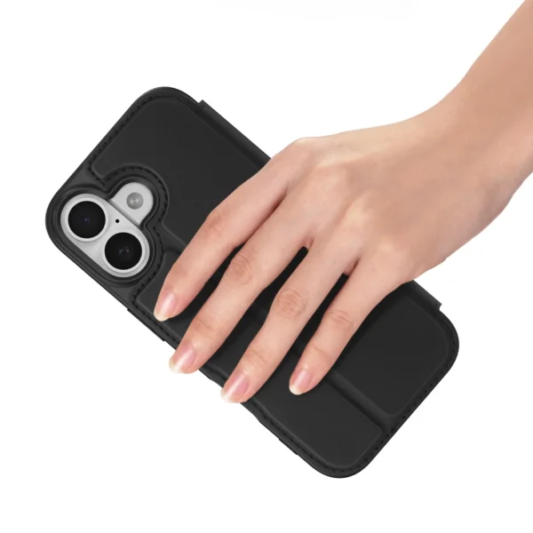 Dux Ducis Skin Pro iPhone 17 Case with Flip and Card Slot - Blackeng