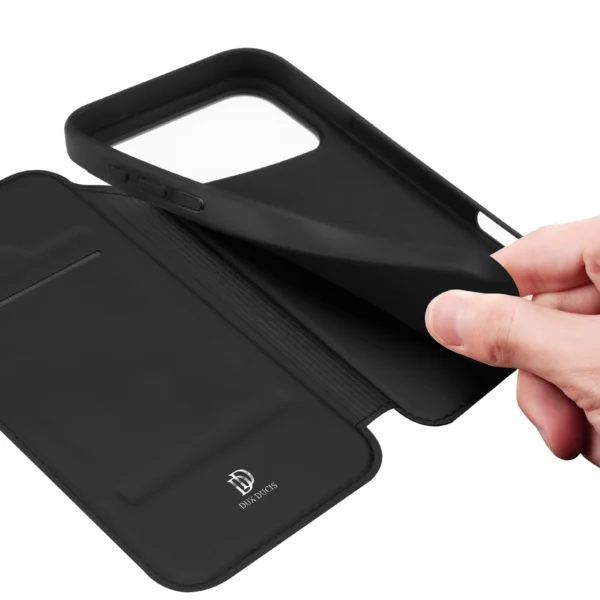 Dux Ducis Skin Pro Case for iPhone 17 Pro with Flip and Card Slot - Blackeng