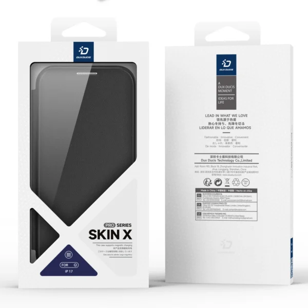 Dux Ducis Skin X Pro iPhone 17 Case with Wallet, MagSafe Compatible - Blackeng