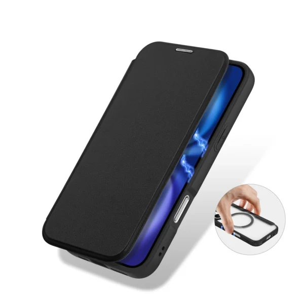 Dux Ducis Skin X Pro iPhone 17 Case with Wallet, MagSafe Compatible - Blackeng