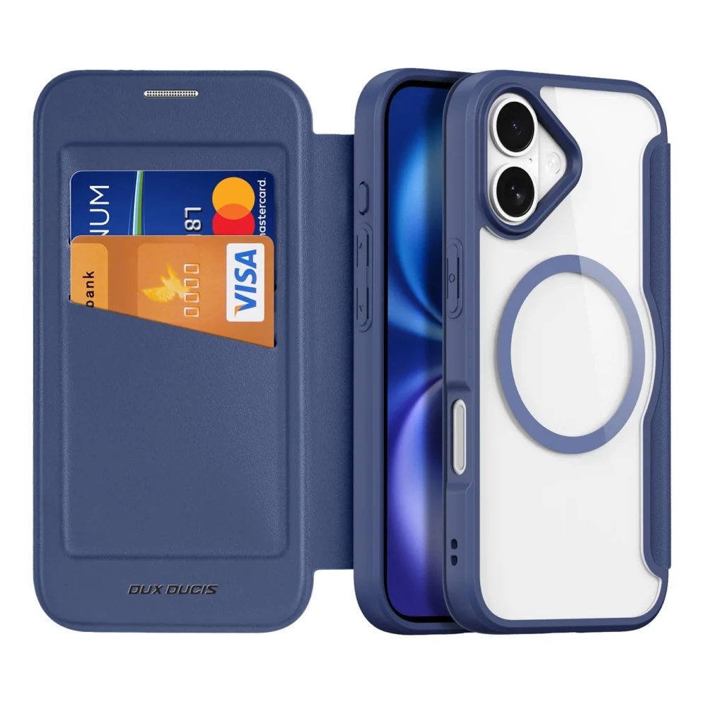 Dux Ducis Skin X Pro iPhone 17 Case with Wallet, MagSafe Compatible - Blueeng