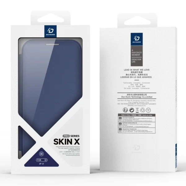 Dux Ducis Skin X Pro iPhone 17 Case with Wallet, MagSafe Compatible - Blueeng