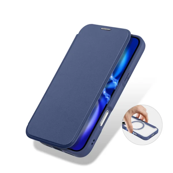 Dux Ducis Skin X Pro iPhone 17 Case with Wallet, MagSafe Compatible - Blueeng