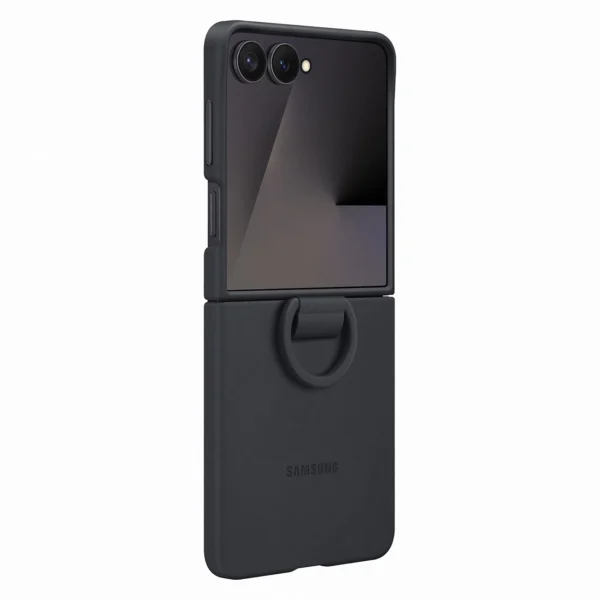 Etui silikonowe Samsung Ring Case na Samsung Galaxy Z Flip7 - czarnepol