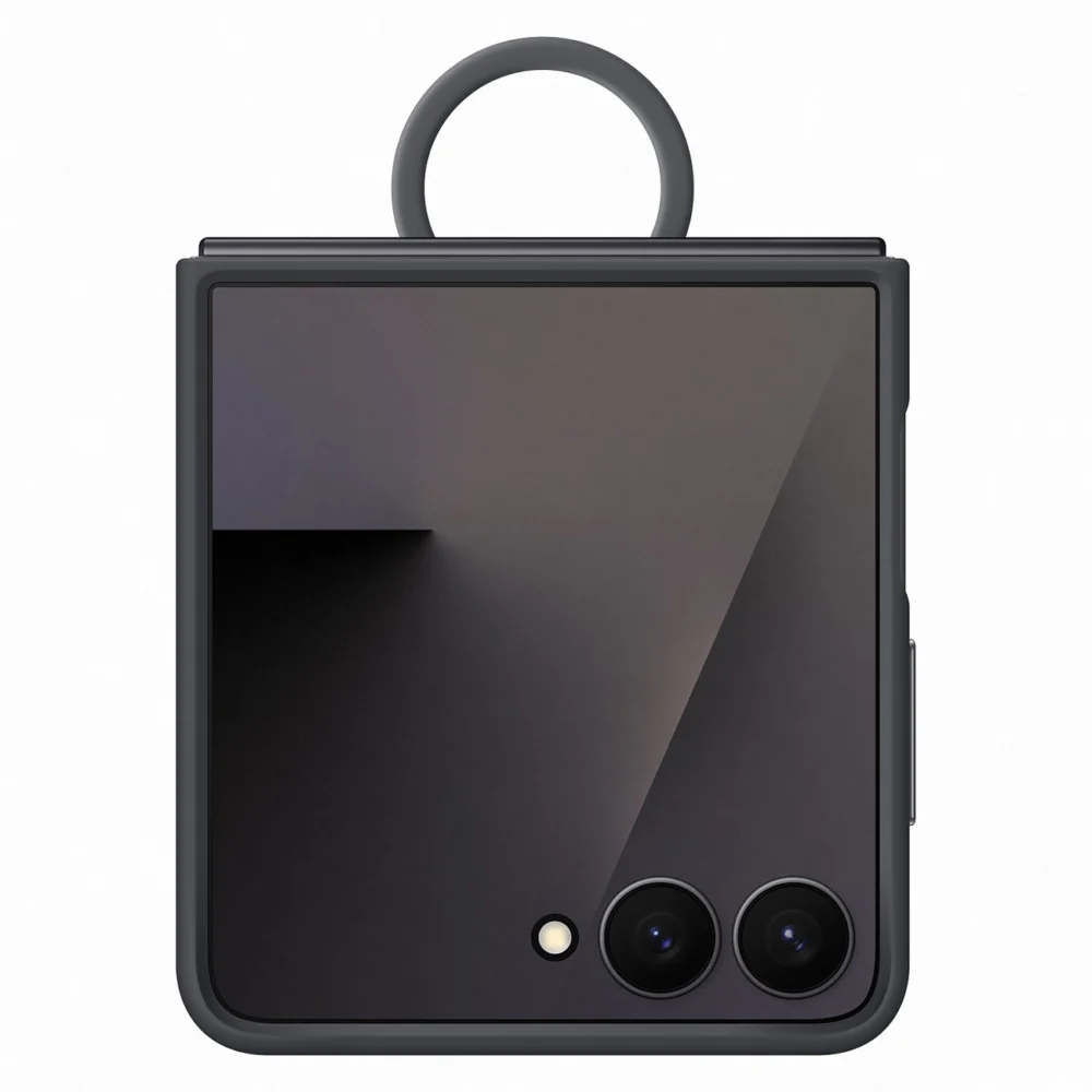 Etui silikonowe Samsung Ring Case na Samsung Galaxy Z Flip7 - czarnepol