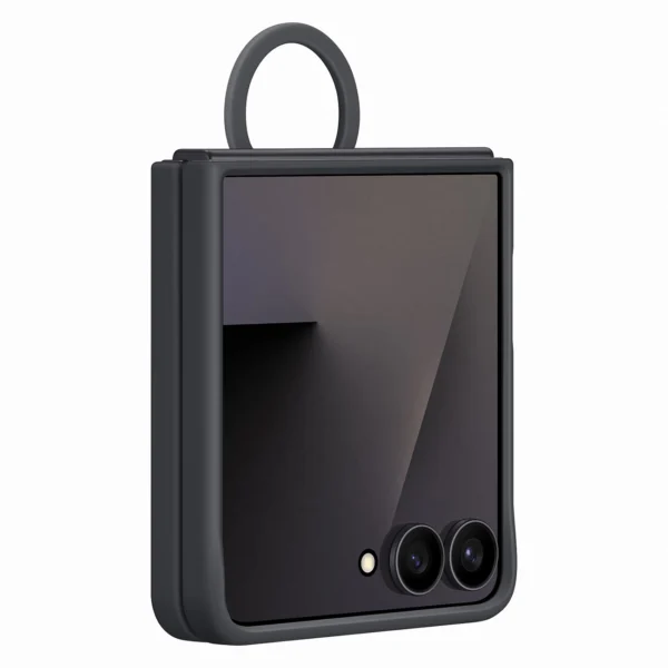 Etui silikonowe Samsung Ring Case na Samsung Galaxy Z Flip7 - czarnepol