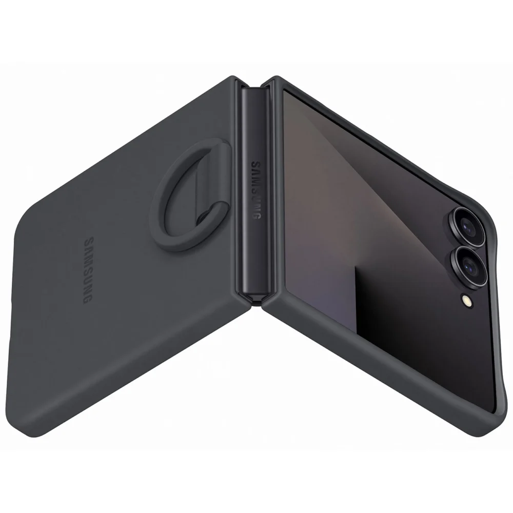 Etui silikonowe Samsung Ring Case na Samsung Galaxy Z Flip7 - czarnepol