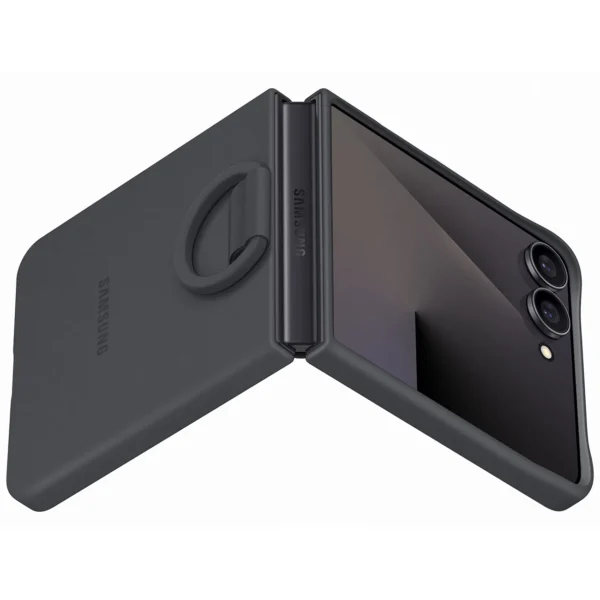 Etui silikonowe Samsung Ring Case na Samsung Galaxy Z Flip7 - czarnepol
