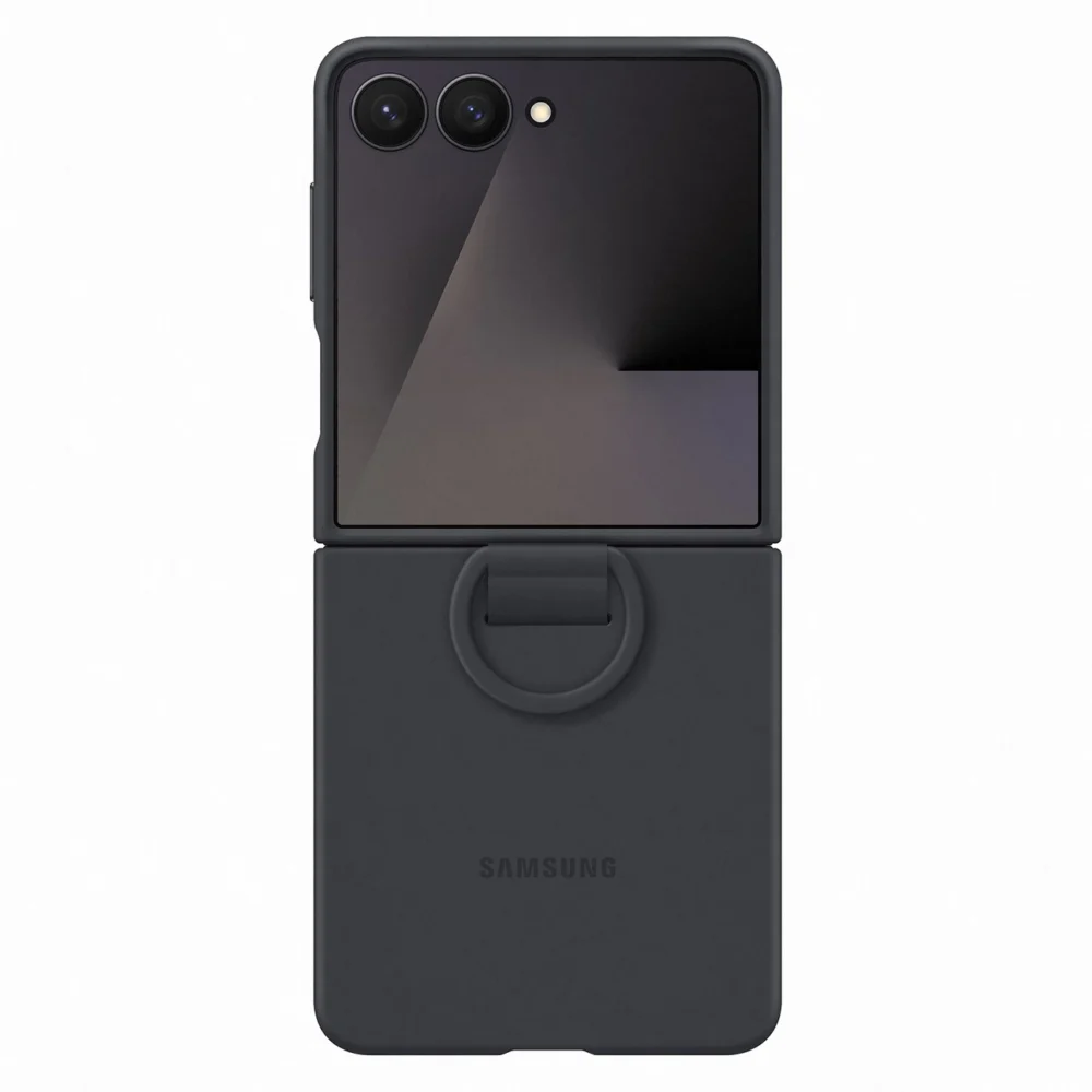 Etui silikonowe Samsung Ring Case na Samsung Galaxy Z Flip7 - czarnepol